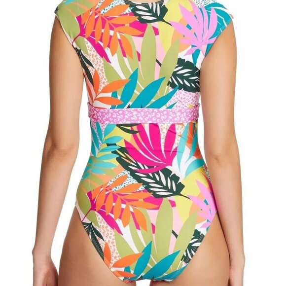 NWT! Bleu Rod Beattie Multi Color Wild At Heart One Piece Swimsuit NEW! - Picture 3 of 3